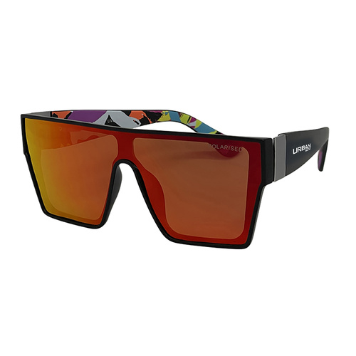 Urban Zoo Live And Let Live C13 Matte Black / Smoke w Red Revo Lenses