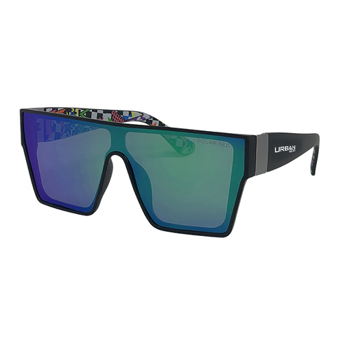 Urban Zoo Live And Let Live C21 Matte Black / Smoke w Green Revo Lenses