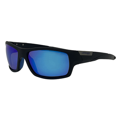 Urban Zoo Barrel C12 Matte Black / Smoke w Blue Revo Lenses