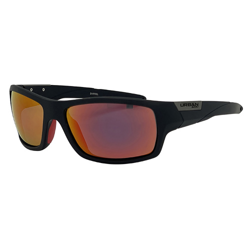 Urban Zoo Barrel C13 Matte Black / Smoke w Black Red Revo Lenses