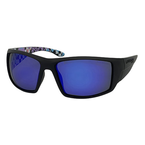 Urban Zoo Tromso C12 Matte Black / Smoke w Blue Revo Lenses