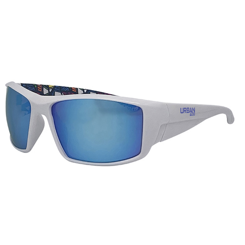 Urban Zoo Tromso C20 Shiny White / Smoke w Ice Blue Revo Lenses