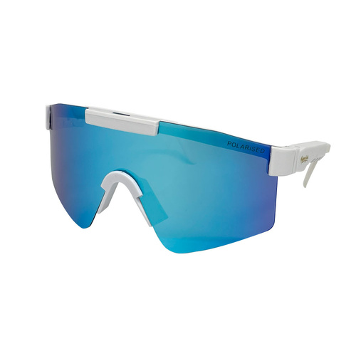 Mangrove Jacks Kids MK073 C8 Shiny White / Ice Blue Revo Polarised Lenses