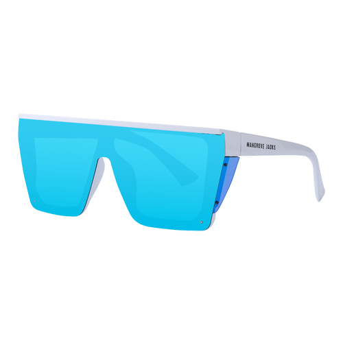 Mangrove Jacks Heatwave C8 Shiny White / Ice Blue Revo Polarised Lenses