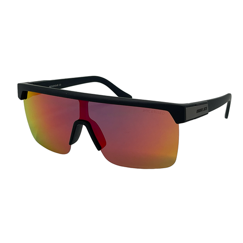Mangrove Jacks Nefarious C3 Matte Black / Black Red Revo Polarised Lenses