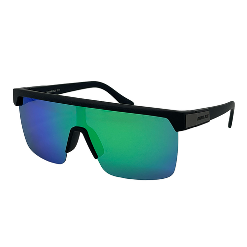Mangrove Jacks Nefarious C11 Matte Black / Green Revo Polarised Lenses