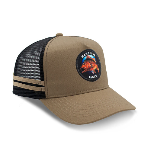 Mangrove Jacks Outback Trucker Logo Khaki/Black OSFM