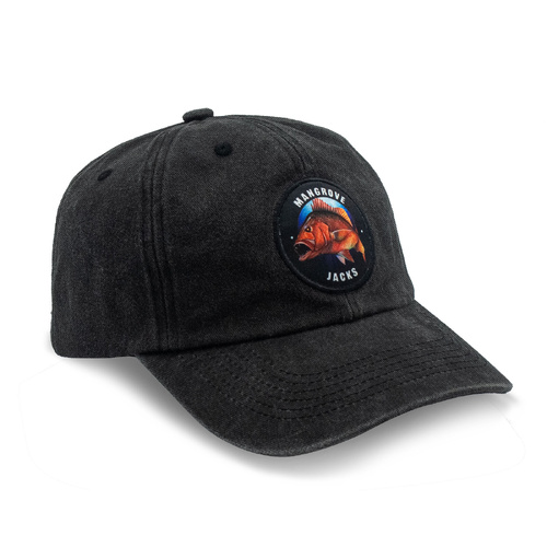 Mangrove Jacks Dad Hat Washed Black OSFM