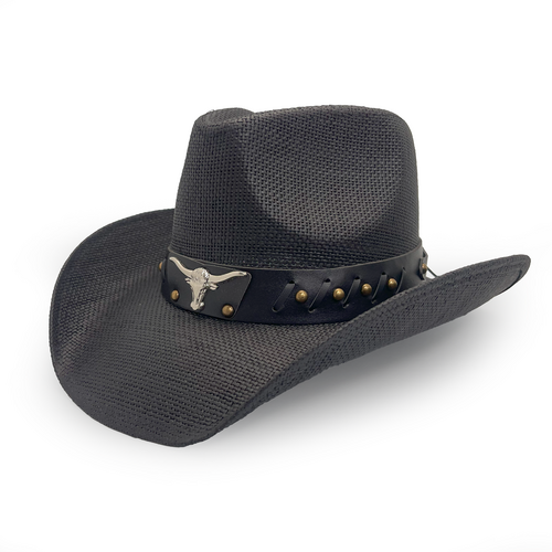 Rocko's Straw Hat Platinum Range Rebel Black