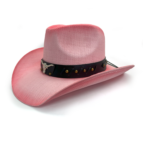 Rocko's Straw Hat Platinum Range Rebel Pink