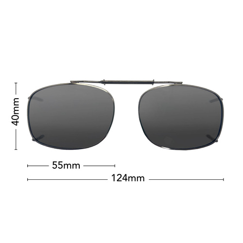 Mangrove Jacks Clip Ons Size 7 C1 Gunmetal / Smoke Polarised Lenses