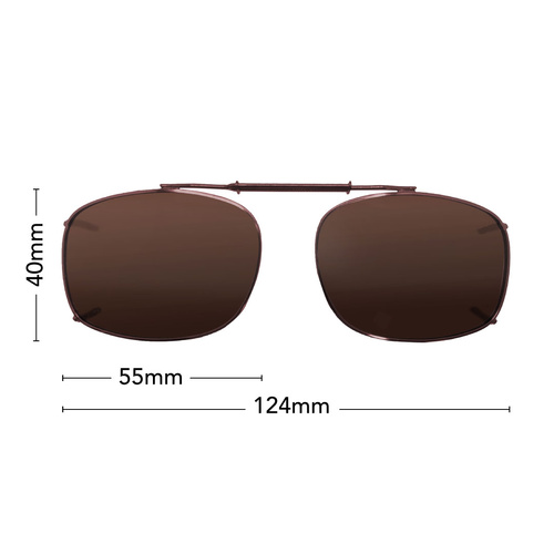 Mangrove Jacks Clip Ons Size 7 C2 Bronze / Brown Polarised Lenses