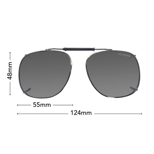 Mangrove Jacks Clip Ons Size 9 C1 Gunmetal / Smoke Polarised Lenses