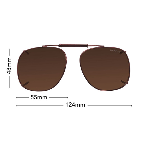 Mangrove Jacks Clip Ons Size 9 C2 Bronze / Brown Polarised Lenses