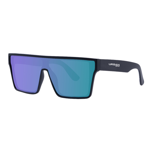 Urban Zoo Thunderball C21 Matte Black w Print / Green Revo Lenses