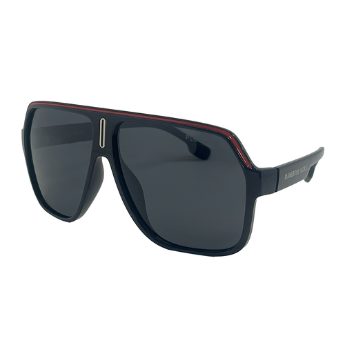 Mangrove Jacks Hamilton C7 Shiny Black w Shiny Red Stripe / Smoke Polarised Lenses