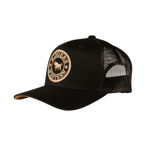 Ringers Western Signature Bull Trucker Black/Gold Kids
