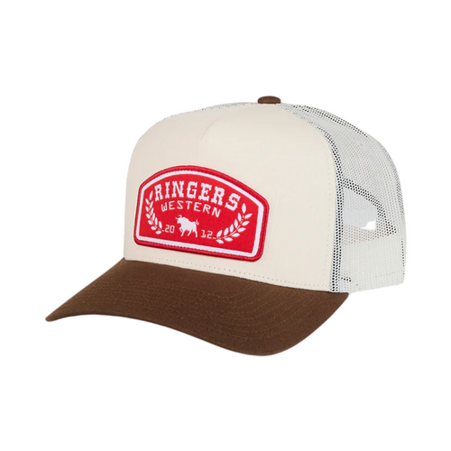 Ringers Western Wheatbelt Trucker Off White/Chocolate OSFM