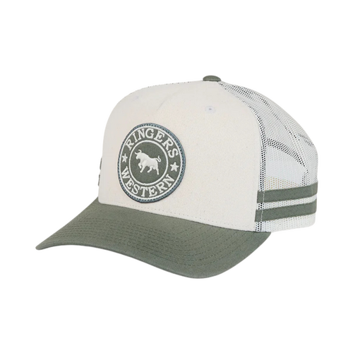 Ringers Western McCoy Trucker Cap Beige/Pale Olive OSFM