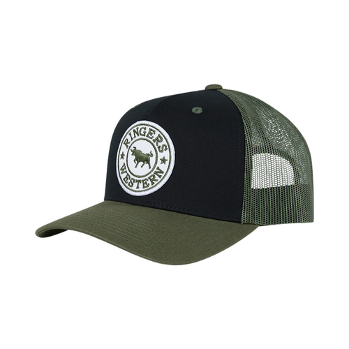 Ringers Western Signature Bull Trucker Cap Army/Black OSFM