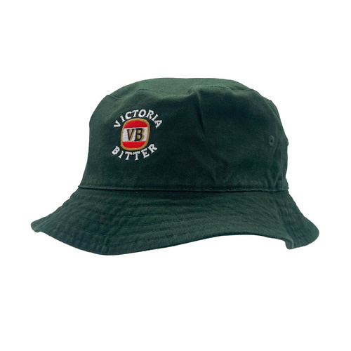 Gilroy Co. Victoria Bitter Logo Reversible Bucket Hat Bottle Green L/XL