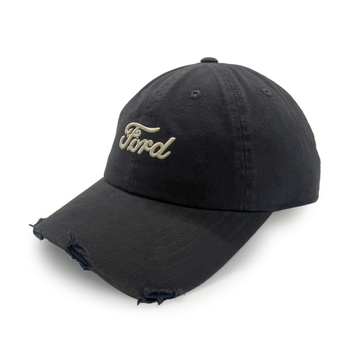 American Needle Ford Distressed Ball Park Dad Hat Dark Navy OSFM