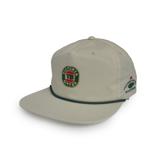 Gilroy Co. Victoria Bitter Nylon Cap Golf Invitational Ecru OSFM