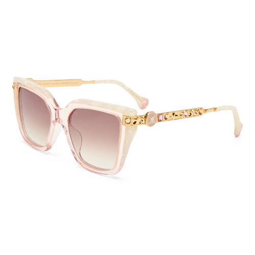 Camilla Here Comes Trouble CAM2531058 Rosewater w Ivory Marble / Brown Gradient Lenses