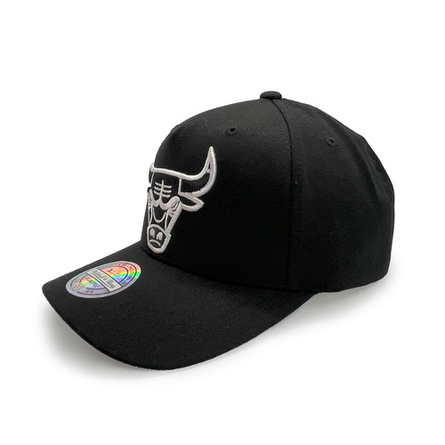 Mitchell & Ness Chicago Bulls Pro Pinch Evergreen White Logo Black OSFM