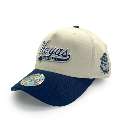 Mitchell & Ness Georgetown University Flexfit 110 Tailsweep White Cream/Navy OSFM