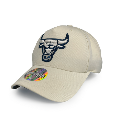 Mitchell & Ness Chicago Bulls Flexfit 110 Core White Cream/Teal OSFM