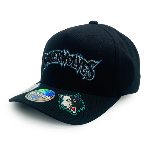 Mitchell & Ness Minnesota Timberwolves Flexfit 110 Double Up Black OSFM