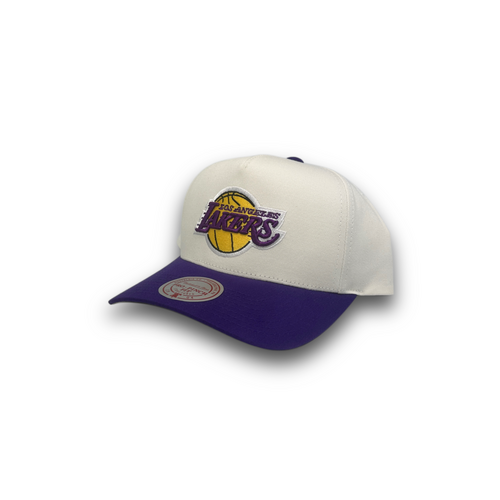 Mitchell & Ness Los Angeles Lakers Pro Pinch Core Two Tone White Cream/Purple OSFM