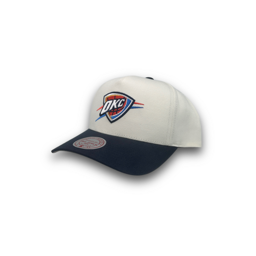 Mitchell & Ness Oklahoma City Thunder Pro Pinch Core Two Tone White Cream/Navy OSFM