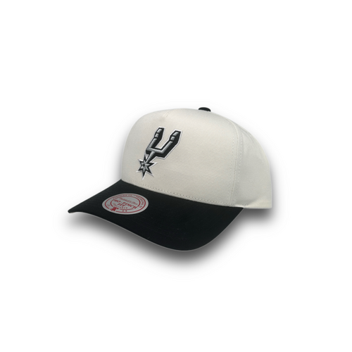Mitchell & Ness San Antonio Spurs Pro Pinch Core Two Tone White Cream/Black OSFM