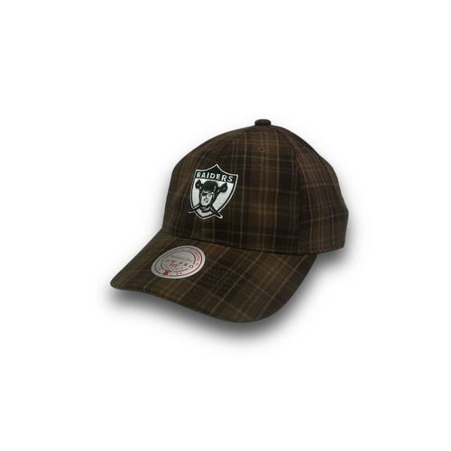 Mitchell & Ness Oakland Raiders Low Pro Checked Brown OSFM
