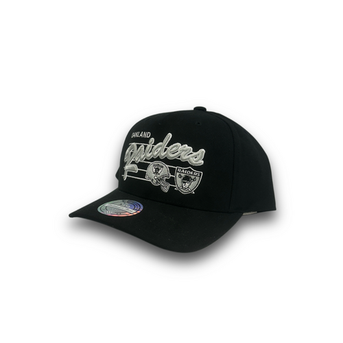 Mitchell & Ness Oakland Raiders Flexfit 110 Script Black OSFM
