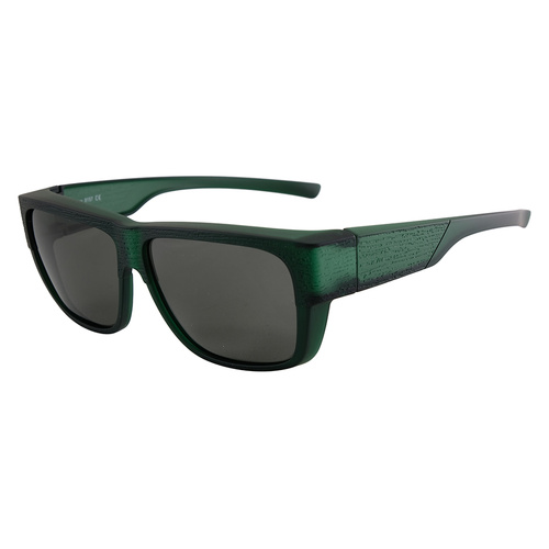 Cover Glasses Flow 8157 Satin Xtal Dark Green / Green Polarised Lenses