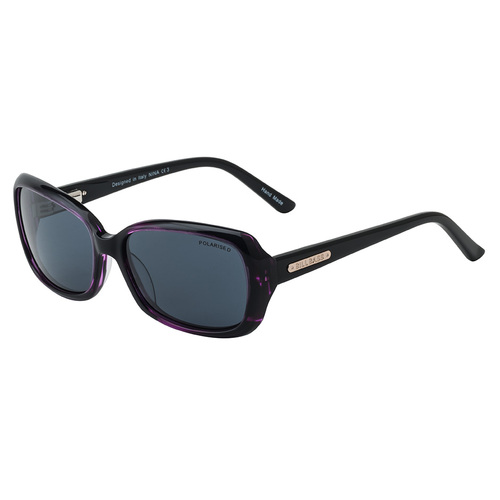 Bill Bass Nina 25410 Xtal Purple w Black / Grey Polarised Lenses