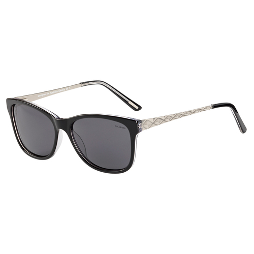 Bill Bass Electra 25719 Black Silver / Grey Polarised Lenses