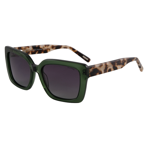 Bill Bass Helena 28243 Crystal Green Tortoise / Grey Gradient Polarised Lenses