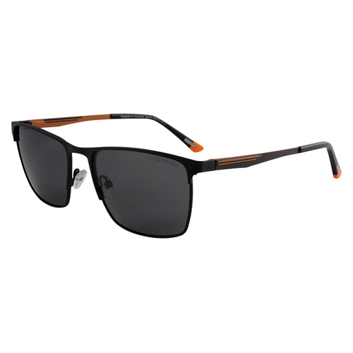 Bill Bass Tanner 28317 Black w Orange / Grey Polarised Lenses
