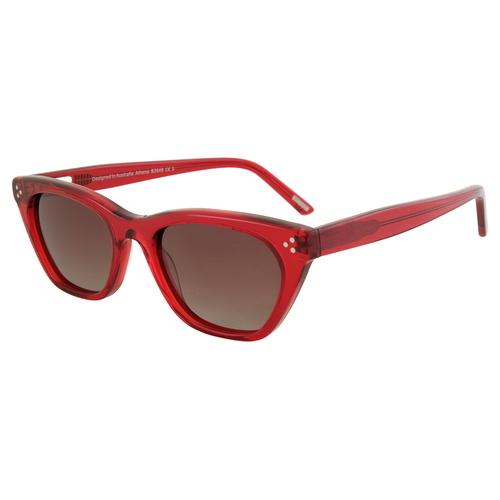 Bill Bass Athena 28371 Crystal Red / Brown Gradient Polarised Lenses