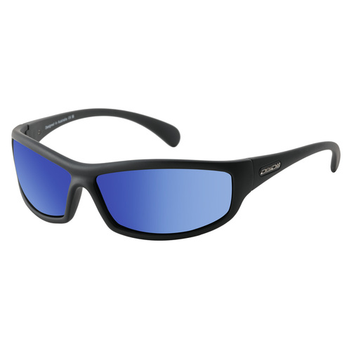 Dirty Dog Swivel 53093 Satin Black / Blue Mirror Polarised Lenses
