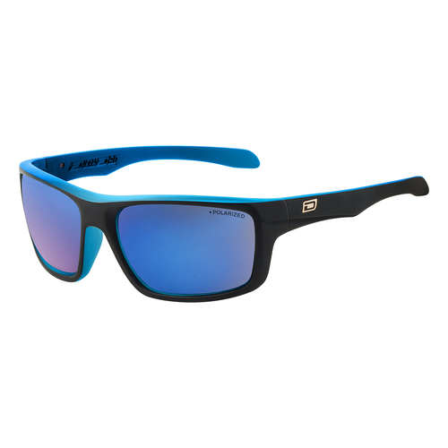 Dirty Dog Axle 53353 Satin Black / Blue Mirror Polarised Lenses