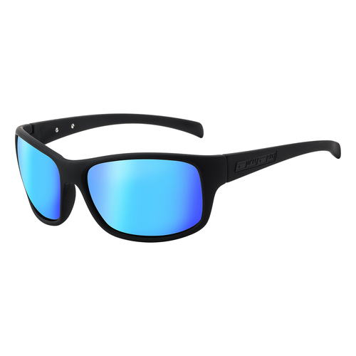 Dirty Dog Phin 53448 Satin Black / Ice Blue Mirror Polarised Lenses