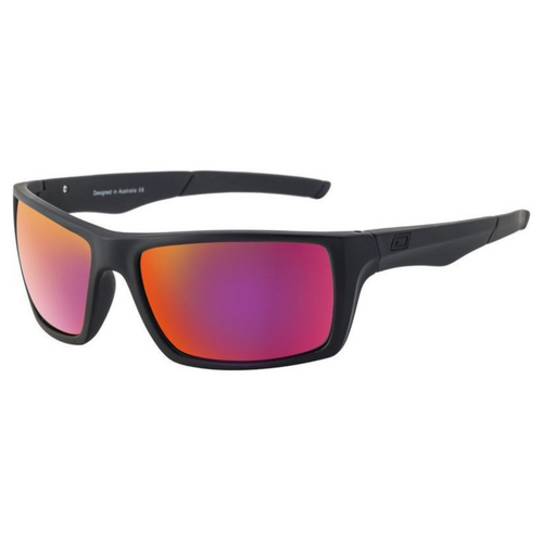 Dirty Dog Primp 53535 Satin Black / Red Mirror Polarised Lenses