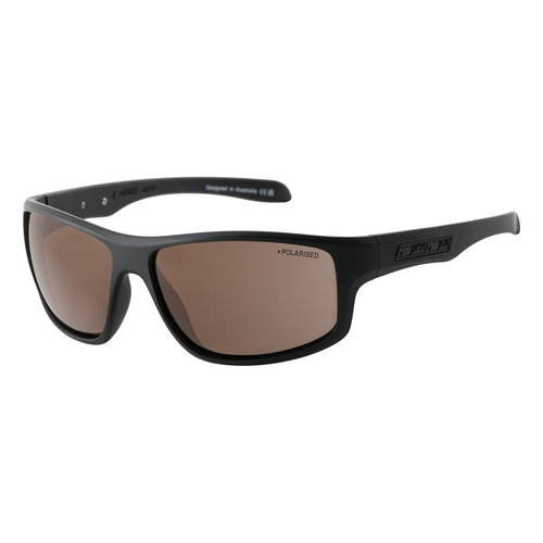 Dirty Dog Quantum 53674 Satin Black / Brown Polarised Lenses