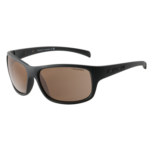 Dirty Dog Phin 53675 Satin Black / Brown Polarised Lenses