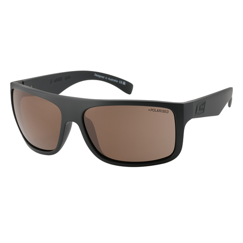 Dirty Dog Anvil 53679 Satin Black / Brown Polarised Lenses